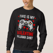 This Is My Valentine Pajama Gamer Heart Controller Trui (Voorkant)