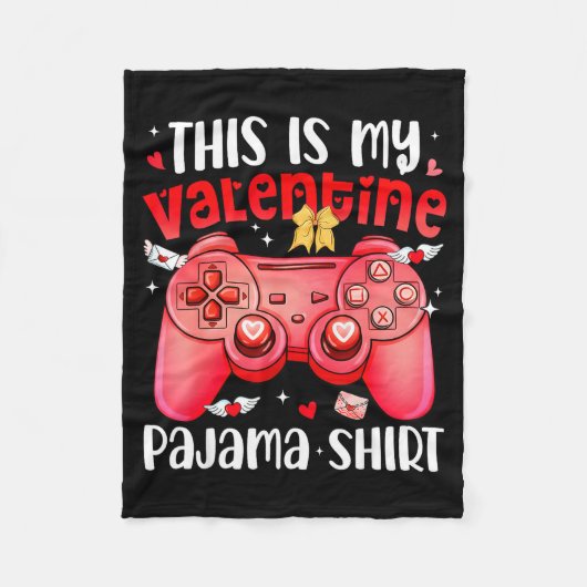 This Is My Valentine Pajama Video Games Gamer Boy  Fleece Deken (Voorkant)