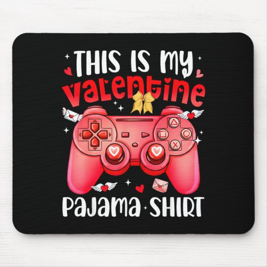 This Is My Valentine Pajama Video Games Gamer Boy  Muismat (Voorkant)