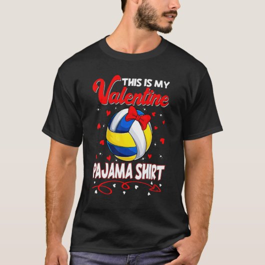 This Is My Valentines Volleyball Pajama For Kids B T-shirt (Voorkant)