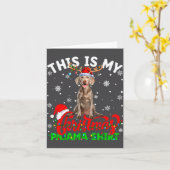 This Is My Weimaraner Dog Ugly Christmas Pajama Sw Kaart (Gele Bloem)