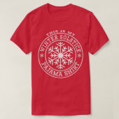 This Is My Winter Solstice Pajama Snowflake Snow T-shirt (Design voorkant)