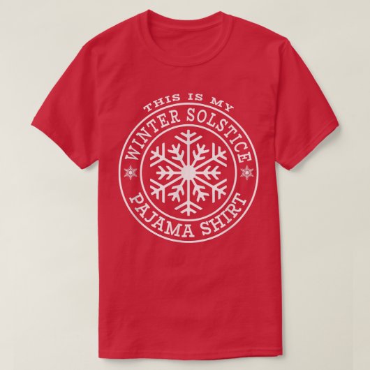 This Is My Winter Solstice Pajama Snowflake Snow T-shirt (Design voorkant)