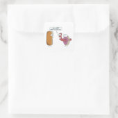 This is not what it looks like vierkante sticker (Tas)