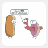 This is not what it looks like vierkante sticker (Voorkant)