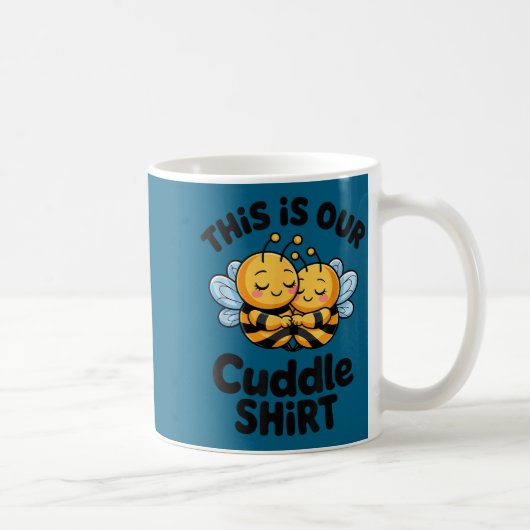 This Is Our Cuddle Shirt Cute Bees Couple Koffiemok (Rechts)
