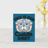 This Is Our Cuddle Shirt Cute Koala Couple Kaart (Gele Bloem)