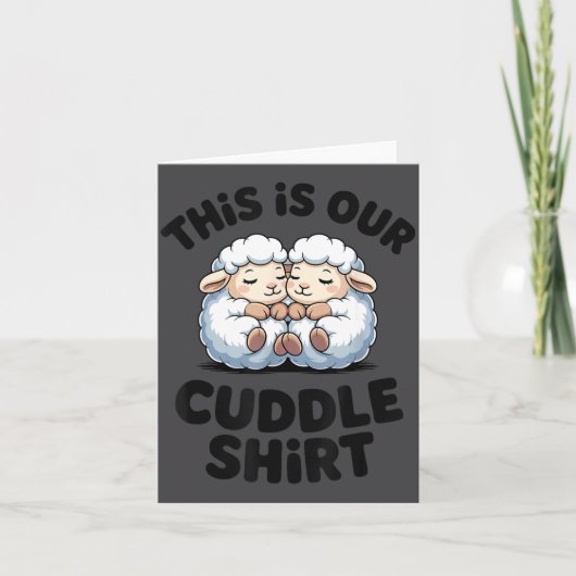 This Is Our Cuddle Shirt Cute Sheep Couple  Kaart (Voorkant)