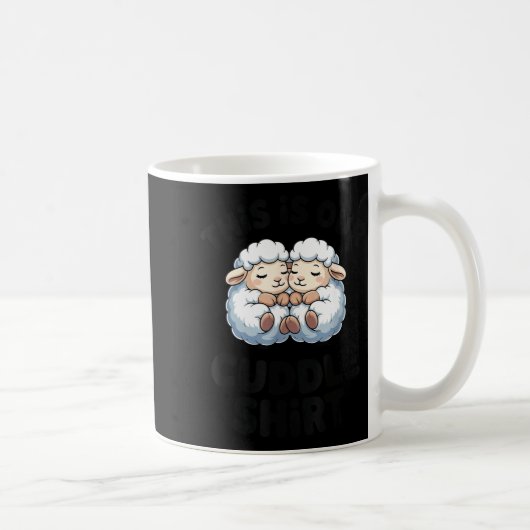 This Is Our Cuddle Shirt Cute Sheep Couple Koffiemok (Rechts)