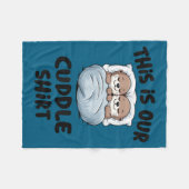 This Is Our Cuddle Shirt Otter Couple Cute  Fleece Deken (Voorkant (Horizontaal))