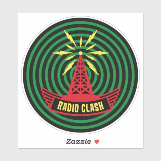 This Is Radio Clash On Pirate Satellite Parody Sticker (Vel)