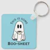This is some boo-sheet ghost boo with coffee sleutelhanger (Achterkant)