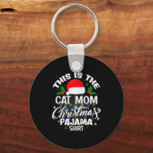 This Is The Cat Mom Christmas Pajama Shirt Men Wom Sleutelhanger (Voorkant)