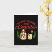 This Is The Season For Coquito Funny Boricua Xmas  Kaart (Gele Bloem)