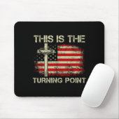 This Is The Turning Int Faith Cross Us Flag Patrio Muismat (Met muis)