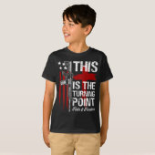 This Is The Turning Int Faith Cross Us Flag Patrio T-shirt (Voorkant volledig)