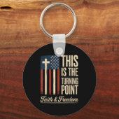 This Is The Turning Int Patriotic Faith Usa  Sleutelhanger (Voorkant)