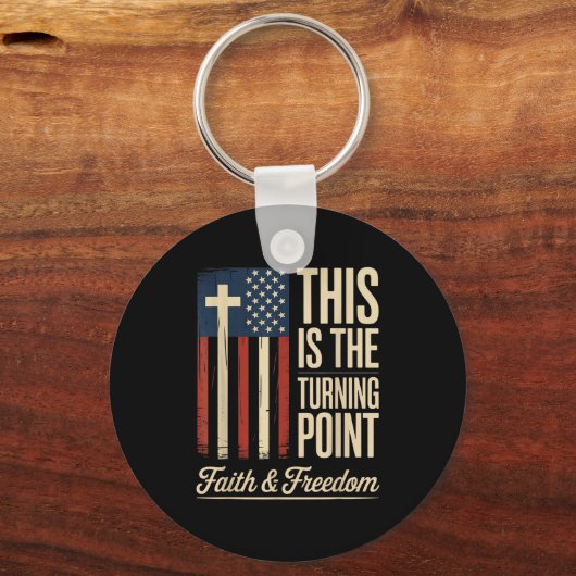 This Is The Turning Int Patriotic Faith Usa  Sleutelhanger (Voorkant)