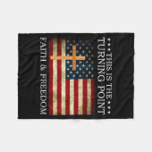 This Is The Turning Point Patriotic Christian Fait Fleece Deken (Voorkant (Horizontaal))