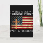 This Is The Turning Point Patriotic Christian Fait Kaart (Voorkant)