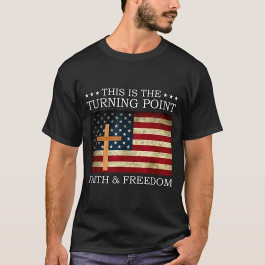 This Is The Turning Point Patriotic Christian Fait T-shirt (Voorkant)