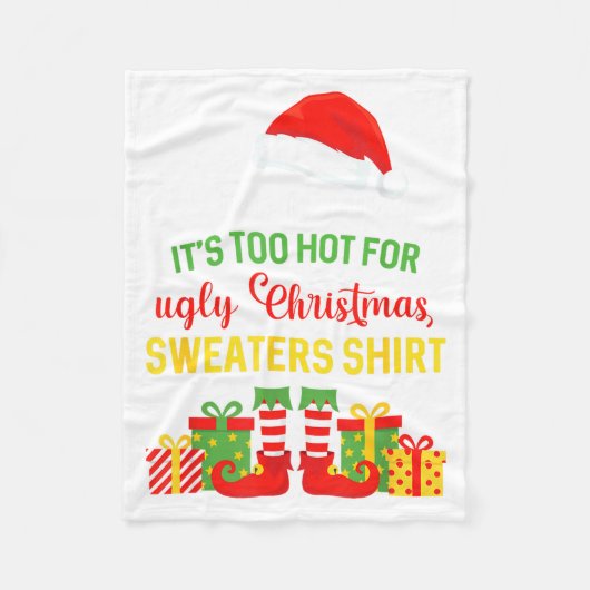 This is Too Hot for Ugly Christmas Sweaters Xmas Fleece Deken (Voorkant)