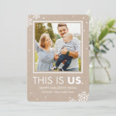This Is Us Kerst Foto Kaart Kraft (Staand voorkant)