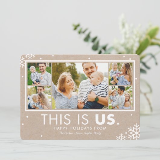 This Is Us Kerstkaart Krijtpapier (Staand voorkant)