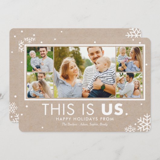 This Is Us Kerstkaart Krijtpapier (Voorkant / Achterkant)