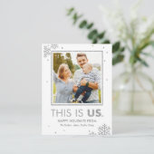 This Is Us Kerstkaart Zilver (Staand voorkant)