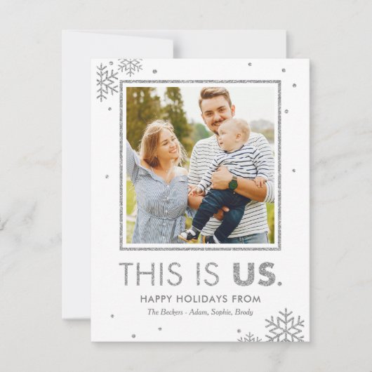 This Is Us Kerstkaart Zilver (Voorkant)