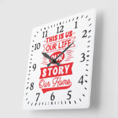 This Is Us Our Life Story Vierkante Klok (Hoek)