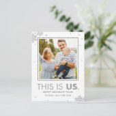 This Is Us Vakantiekaart Nep Zilver Feestdagenkaart (Staand voorkant)