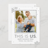 This Is Us Vakantiekaart Nep Zilver Feestdagenkaart (Voorkant / Achterkant)