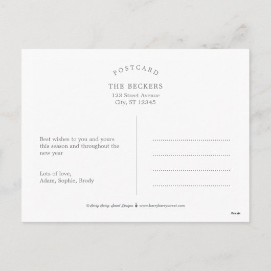 This Is Us Vakantiekaart Nep Zilver Feestdagenkaart (Achterkant)