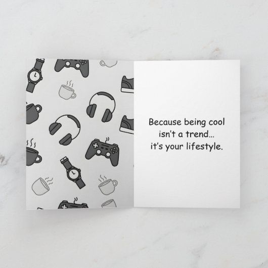 This Is What a Cool Uncle Looks Like Kaart (Binnen)