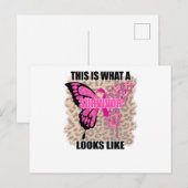 This Is What A Survivor Looks Like Breast Cancer Uitnodiging Briefkaart (Voorkant / Achterkant)