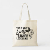 This is what an amazing teacher person looks like tote bag (Achterkant)