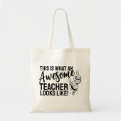 This is what an amazing teacher person looks like tote bag (Voorkant)