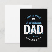 This is What an Awesome Dad Looks Like RSVP Kaartje (Voorkant / Achterkant)