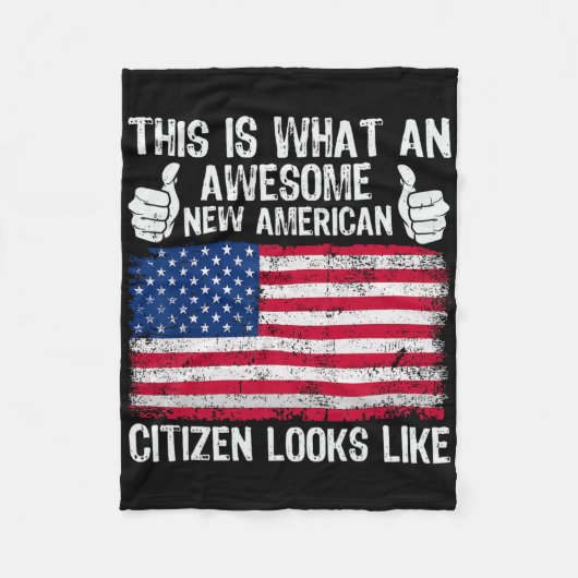 This Is What An Awesome New American Citizen Looks Fleece Deken (Voorkant)