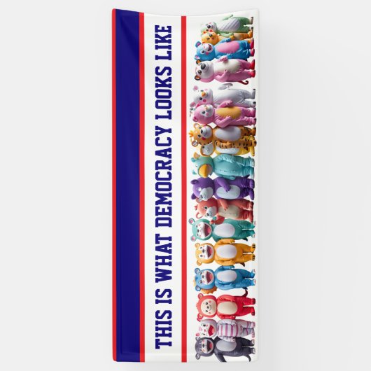 This is What Democracy Looks Like Protest Spandoek (Verticaal)