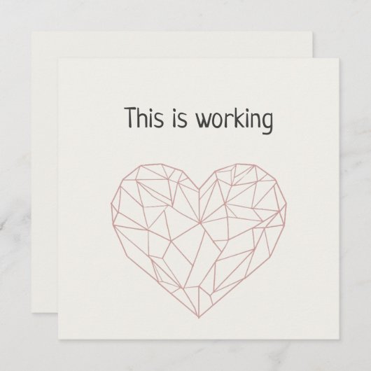 This is working feestdagenkaart (Voorkant / Achterkant)