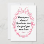 This is your annual reminder that im glad you were kaart (Voorkant)