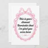 This is your annual reminder that im glad you were kaart (Voorkant / Achterkant)