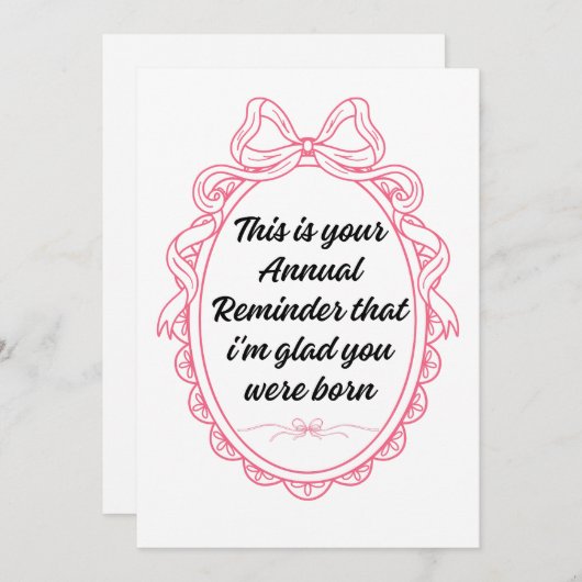 This is your annual reminder that im glad you were kaart (Voorkant / Achterkant)