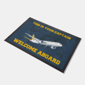 This Is Your Captain Welcome Abroad  Deurmat (Schuin)