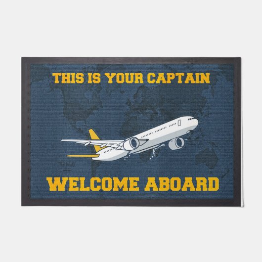 This Is Your Captain Welcome Abroad  Deurmat (Voorkant)