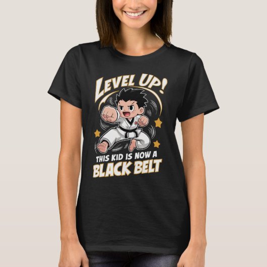 This Kid Is Now A Black Belt Karate Hapkido Award  T-shirt (Voorkant)