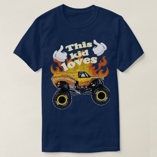 This kid loves Earth shaker Monster Truck lovers T-shirt (Design voorkant)